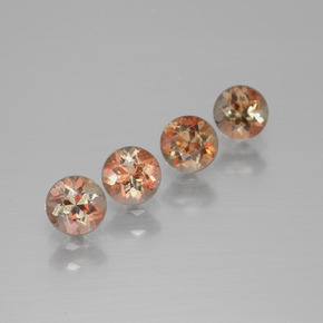 克拉天然红柱石，圆形切割，VS