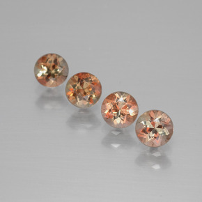 克拉天然红柱石，圆形切割，VS