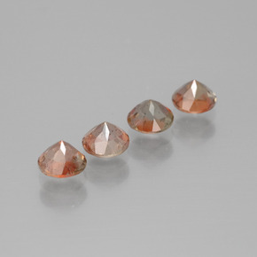 克拉天然红柱石，圆形切割，VS