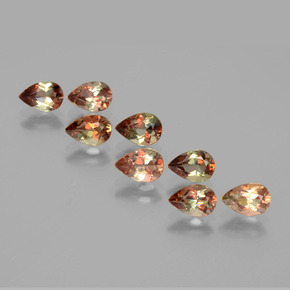 克拉天然红柱石，梨形，VS