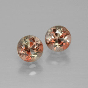 克拉天然红柱石，圆形切割，VS