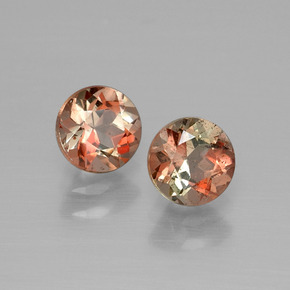 克拉天然红柱石，圆形切割，VS