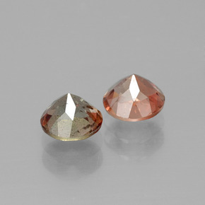 克拉天然红柱石，圆形切割，VS