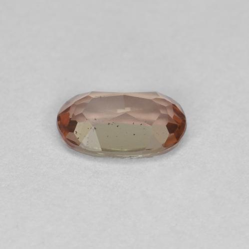 0.42克拉天然多色红柱石，椭圆形切割，5.9×3.9毫米，VS
