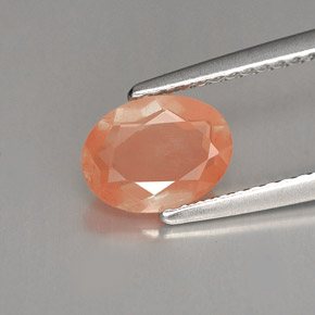 1.11克拉天然中长石拉长石，椭圆形切割，VVS