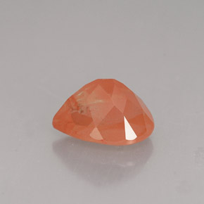 1.98克拉天然橙色中长拉长石，梨形，9.6×7毫米，VVS