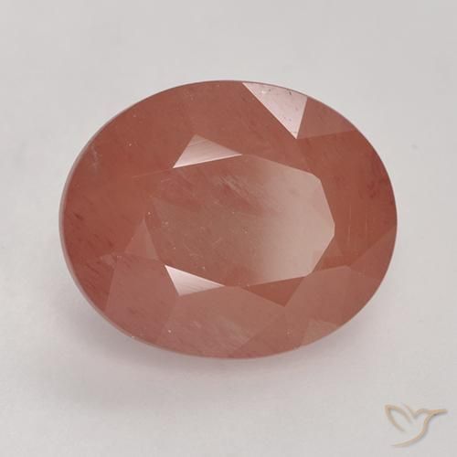 3.16ct 天然 中红 中长石拉长石, 椭圆形, 半透明