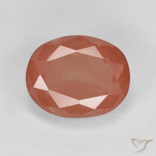 2.94ct 天然 中红 中长石拉长石, 椭圆形, 半透明