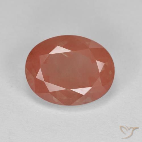 2.21ct 天然 腮红 中长石拉长石, 椭圆形, 半透明