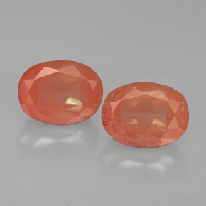 克拉天然中长石拉长石，椭圆形切割，VS