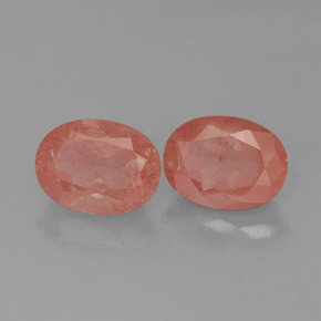 克拉天然中长石拉长石，椭圆形切割，半透明