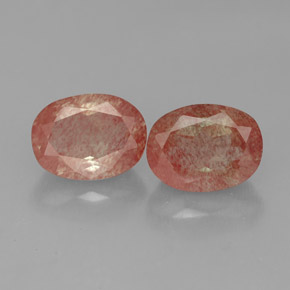 克拉天然中长石拉长石，椭圆形切割，半透明