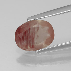 1.04克拉天然中长石拉长石，透明，透明/半透明