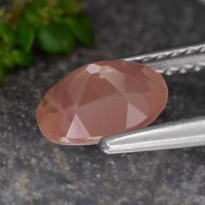 1.04克拉天然中长石拉长石，椭圆形切割，半透明