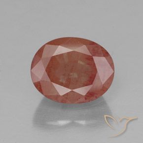 2.46ct 天然 血红 中长石拉长石, 椭圆形, 透明