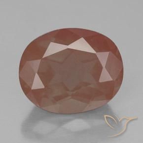 3.55ct 天然 暖橙 中长石拉长石, 椭圆形, 透明