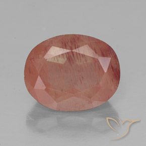 3.04ct 天然 中红 中长石拉长石, 椭圆形, 透明/半透明
