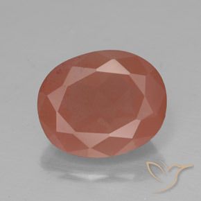 3.55ct 天然 中红 中长石拉长石, 椭圆形, 半透明