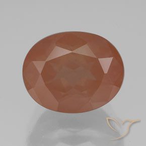 3.06ct 天然 中橙 中长石拉长石, 椭圆形, 透明/半透明