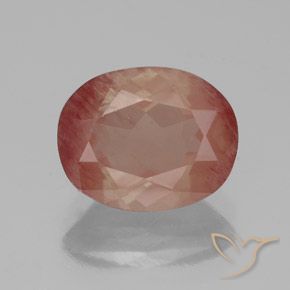 2.63ct 天然 血红 中长石拉长石, 椭圆形, 透明/半透明
