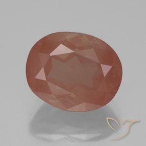 3.78ct 天然 中红 中长石拉长石, 椭圆形, 半透明