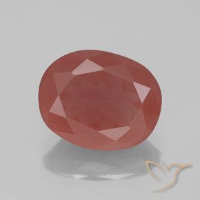2.37ct 天然 腮红 中长石拉长石, 椭圆形, 透明/半透明