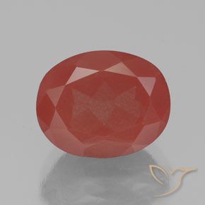 3.05ct 天然 中红 中长石拉长石, 椭圆形, 透明/半透明