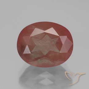 3.63ct 天然 中红 中长石拉长石, 椭圆形, 透明/半透明