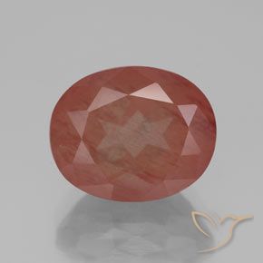 3.94ct 天然 中红 中长石拉长石, 椭圆形, 透明/半透明