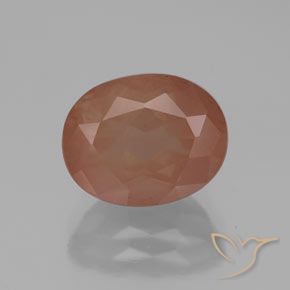 2.92ct 天然 暖橙 中长石拉长石, 椭圆形, 透明
