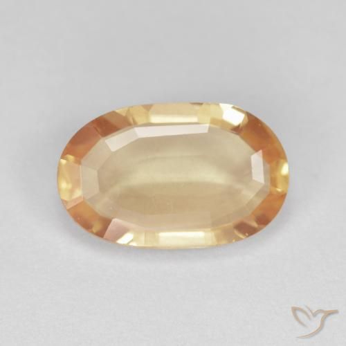 2.23ct 天然 哈密瓜橙 中长石拉长石, 椭圆形, 透明