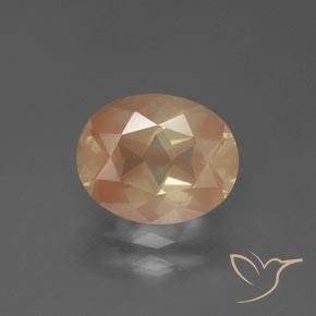 2.45ct 天然 中桃 中长石拉长石, 椭圆形, 透明