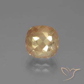 3.40ct 天然 浅桃金色 中长石拉长石, 软垫, 透明
