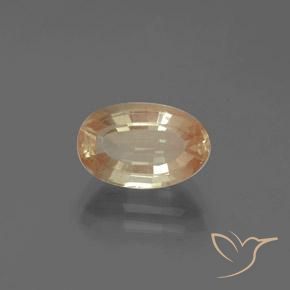 2.71ct 天然 桃金 中长石拉长石, 椭圆形, 透明