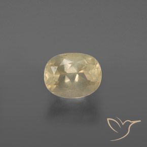 2.01ct 天然 淡黄色 中长石拉长石, 椭圆形, 透明