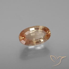 1.48克拉天然中长石拉长石，椭圆形切割，透明