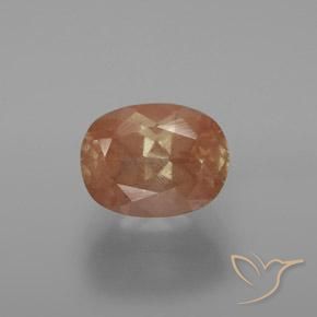 3.54ct 天然 柚子橙 中长石拉长石, 椭圆形, 透明