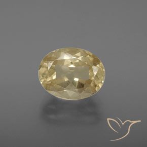 3.28ct 天然 奶油色 中长石拉长石, 椭圆形, 透明