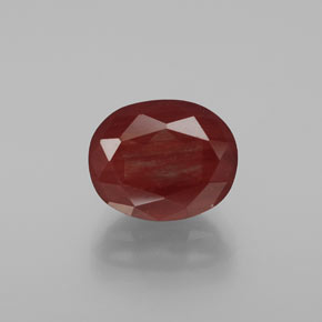 4.09克拉天然中长石拉长石，椭圆形切割，半透明