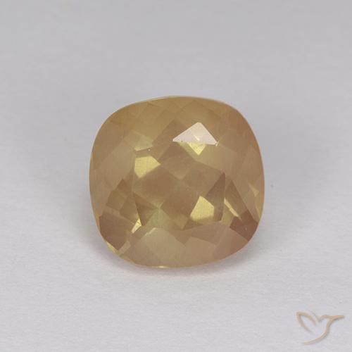 2.98ct 天然 金橙 中长石拉长石, 软垫, 透明