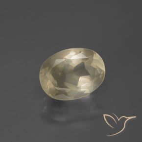 2.51ct 天然 奶油色 中长石拉长石, 椭圆形, 透明