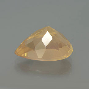 5.09克拉天然中长石拉长石，梨形，透明