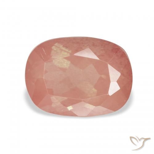 3.01ct 天然 腮红 中长石拉长石, 软垫, 透明