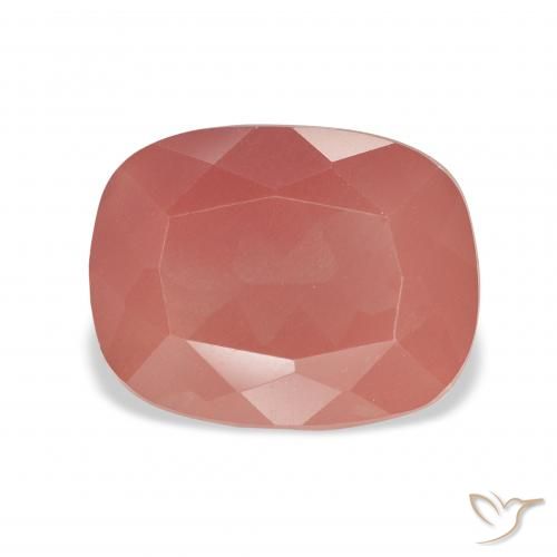 4.60ct 天然 中红 中长石拉长石, 软垫, 透明