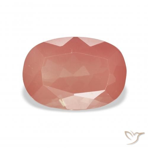 3.44ct 天然 中红 中长石拉长石, 软垫, 透明