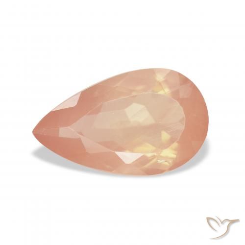 3.18ct 天然 红橙色 中长石拉长石, 梨形, 透明