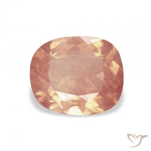 1.95ct 天然 浅红橙色 中长石拉长石, 软垫, 透明