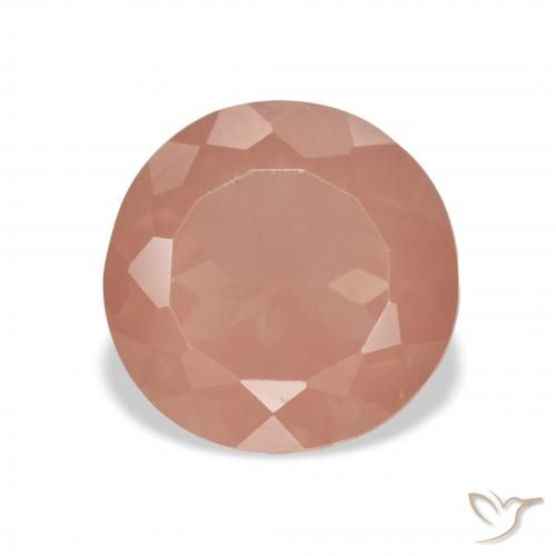3.40ct 天然 中红 中长石拉长石, 圆形的, 透明