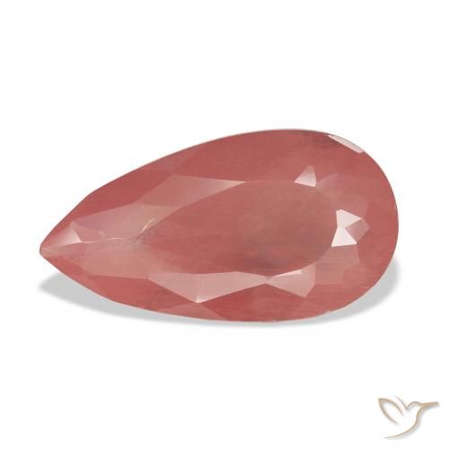 7.29ct 天然 中红 中长石拉长石, 梨形, 透明