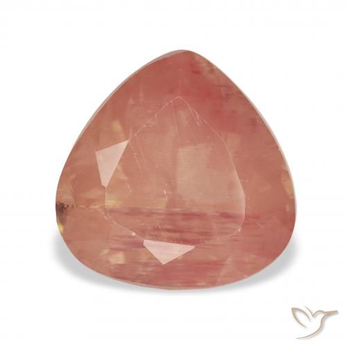 3.16ct 天然 中红 中长石拉长石, 梨形, 透明
